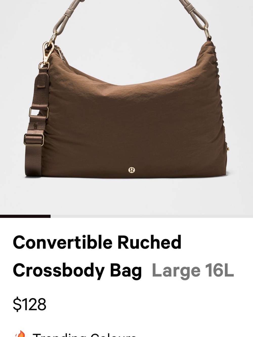 UNICORN PURPLE SUPER RARE COLOR Lululemon convertible ruched large crossbody bag - Picture 14 of 15